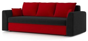 Rozkladacia pohovka PAUL MODEL 2 Čierna/červená