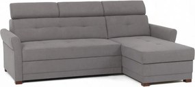 Rohová sedacia súprava Harris, ocelovo šedá látka, pravý roh