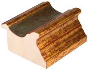 DANTIK - Zrkadlo v rámu, rozmer s rámom 70x90 cm z lišty HRAD zelená (3005)