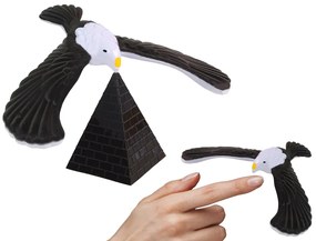 Lean Toys Antigravitačná vyvažovacia hračka – čierny vtáčik