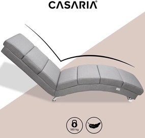 Leňoška do obývačky London, šedý tkaný materiál