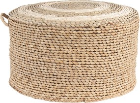 Pletený prírodné puf na sedenie - Ø 40 * 23 cm