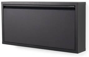 Čierna kovová výklopná skrinka na topánky 75x37,5x12,5 cm Billy – Spinder Design