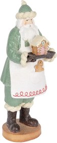 Dekorácia Santa s perníkovou chalúpkou - 11*11*30 cm