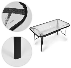 Sklenený záhradný stôl 120x70 cm