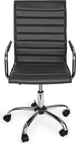 Tmavosivá kancelárska stolička z imitácie kože Perth – Yes Everyday