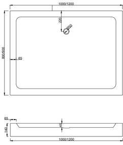 Mexen Apia, sprchový kút s posuvnými dverami 120 (dvere) x 90 (stena) cm, 6mm číre sklo, čierny profil + biela sprchová vanička RIO, 840-120-090-70-00-4510