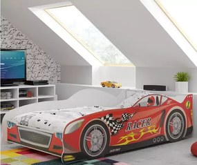 Detská posteľ auto red, Rozmer 80x160 cm