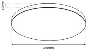 LED Stropné svietidlo SLIMI LED/24W/230V IP40 čierna
