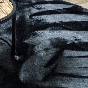 Dywany Łuszczów, Kusový koberec Visco Rabbit Dark grey 5 kruh, 200x200 (priemer) kruh, šedá, detská izba