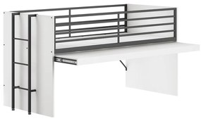 Biela vyvýšená detská posteľ s roštom 90x200 cm Sam – Vipack