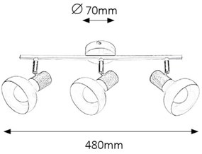 Rabalux 5945 - Bodové svietidlo HOLLY 3xE14/40W/230V biela