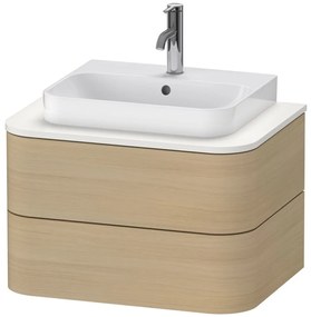 DURAVIT Happy D.2 Plus závesná skrinka pod umývadlo pod dosku, 2 zásuvky, 650 x 480 x 408 mm, dub Mediterrane, HP496007171