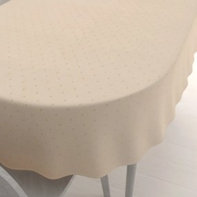 Biante Teflónový oválny obrus TF-085 Obdĺžničky na béžovom 60x100 cm