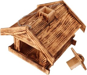 ČistéDrevo Veľké opálené kŕmidlo pre vtáky