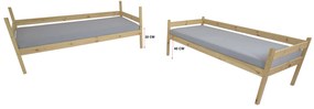 Wilsondo Poschodová posteľ s roštom Paulína 90x200 - biela