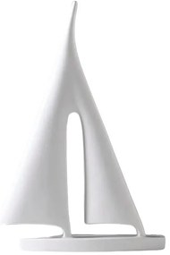 Stolová dekorácia 21 cm živica/biela