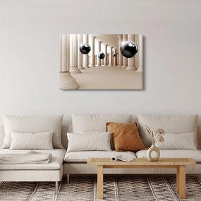 Obraz - Guľa medzi stĺpmi (90x60 cm)