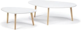 Biely konferenčný stolík loomi.design Skandinavian, dĺžka 84,5 cm