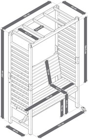 Záhradná lavička s pergolou