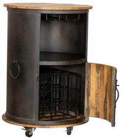 Čierna kovová vinotéka na 9 fliaš, 60x85 cm Luni – Interia Home &amp; Living