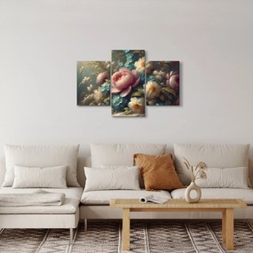 Obraz - Zátišie s kvetmi - maľba (90x60 cm)