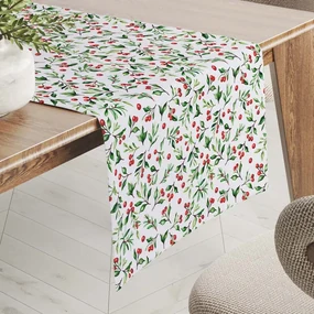 Biante Teflónový behúň na stôl TF-111 Jarabiny na bielom 20x120 cm