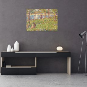 Sklenený obraz - Georges Seurat, Study for "La Grande Jatte", reprodukcia (70x50 cm)