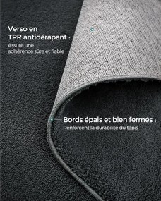 Koberec, 160 x 230 cm, protišmykový, možno prať v práčke, antracitovo sivý