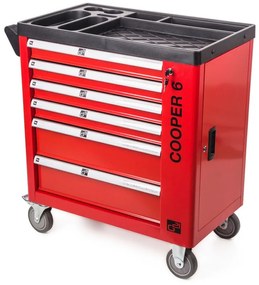 Dielenský vozík G21 Cooper 6, červený 6350403