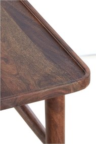 Hnedý konzolový stolík z masívu akácie 30x140 cm Qiano – Light &amp; Living