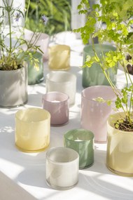 Ib Laursen Sklenený obal na kvetináč Venecia Grey 10 cm