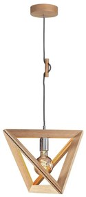 Spot-Light 1271174 - Závesný luster na lane TRIGONON 1xE27/60W/230V matný dub