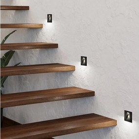Eglo 99644 - LED Schodiskové svietidlo MECINOS LED/2W/230V čierna