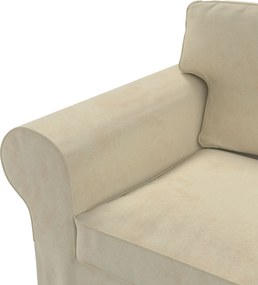 Poťah na sedačku Ektorp (nerozkladá sa, pre 2 osoby) farba produktu ekru látka lesklá, zamatová