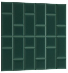 Čalúnený panel na stenu Quito 30x60 cm - tmavozelená