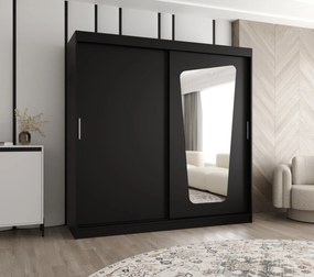 Šatníková skriňa 200 cm Mokka (čierna). Akcia -50%. Vlastná spoľahlivá doprava až k Vám domov. 1126037