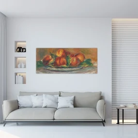 Obraz - Auguste Renoir, Peaches on a  Plate, reprodukcia (120x50 cm)