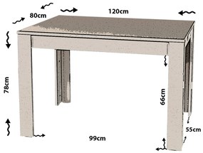 Jedálenský stôl Single Walnut