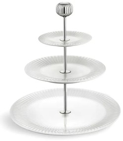 Trojposchodový biely porcelánový etažér Kähler Design Hammershoi Etagere, ⌀ 28 cm