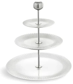 Trojposchodový biely porcelánový etažér Kähler Design Hammershoi Etagere, ⌀ 28 cm