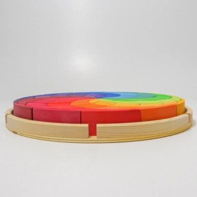 Grimm's - Drevená skladačka - veľká farebná špirála - 72 ks