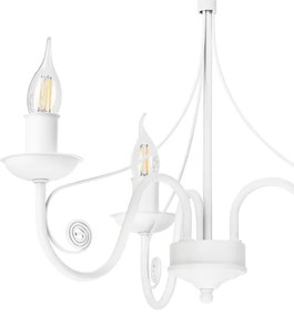 Luster na reťazi DONATO 3xE14/40W/230V biela