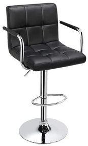 Barová stolička LEONA (čierna + chróm). Vlastná spoľahlivá doprava až k Vám domov. 1091436