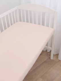 Jersey plachta do postieľky Classic 70 x 140 cm – púdrová