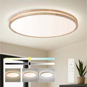 Brilagi - stlmiteľné LED svietidlo MOLINA 128W/230V 3000-6000K, dub, priemer 100 cm +DO