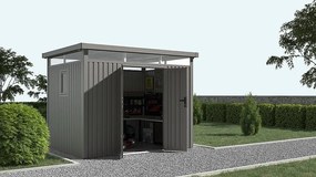 Záhradný domček plocha 294 x 230 cm (sivá)
