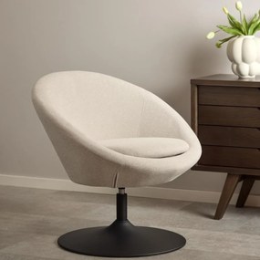 Otočné designové křeslo Center béžové/černé