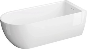 Polimat Akrylátová voľne stojaca vaňa k stene Murena 170x75 POLIMAT-Rozmery: 170x75, POLIMAT-Farba vane: Biela / grafit lesk