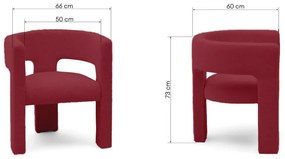 Vínové designové kreslo ALPAH B VELVET